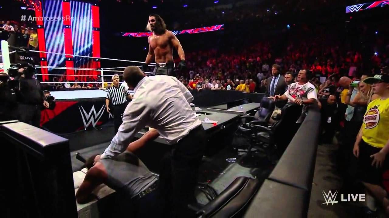 Seth Rollins Dean Ambrose cinder blocks