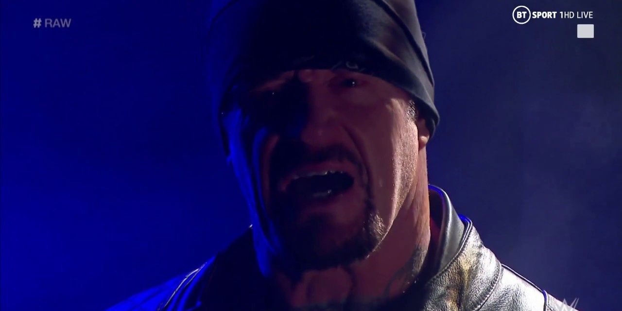 The Undertaker cuts a promo on Raw
