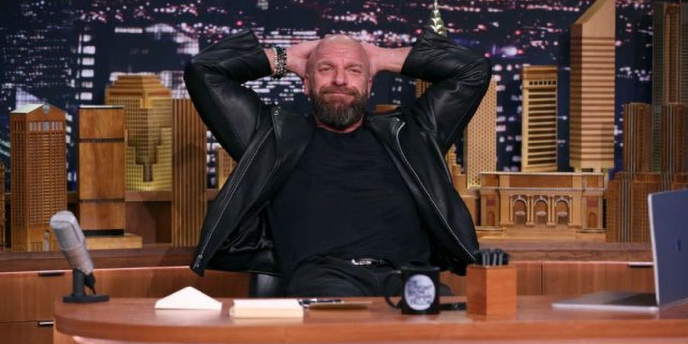 Triple H On The Tonight Show With Jimmy Fallon Cropped