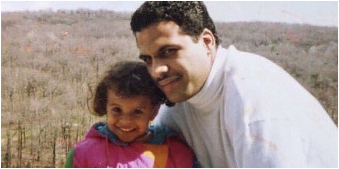 Young Zelina With Her Dad