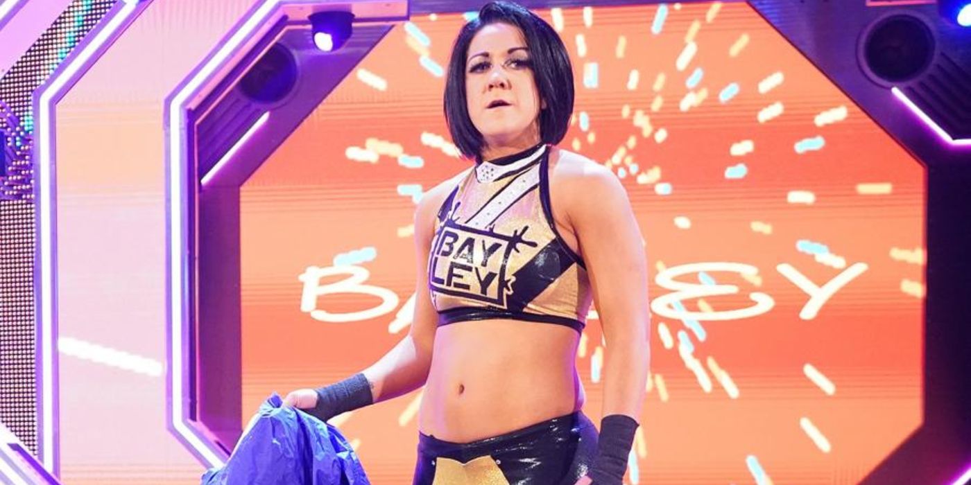 WWE SmackDown Superstar Bayley during her entrance