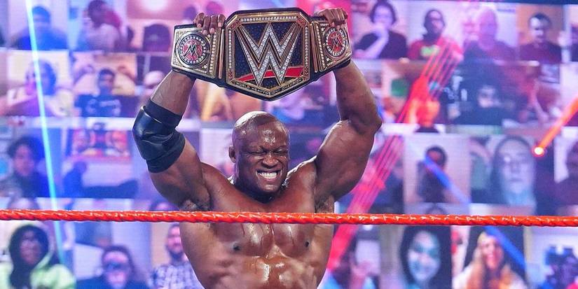bobby lashley holding the wwe title