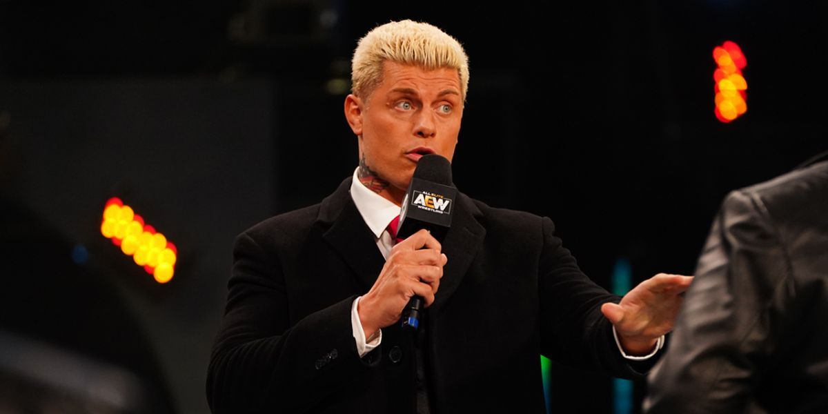 Cody Rhodes giving a promo in AEW