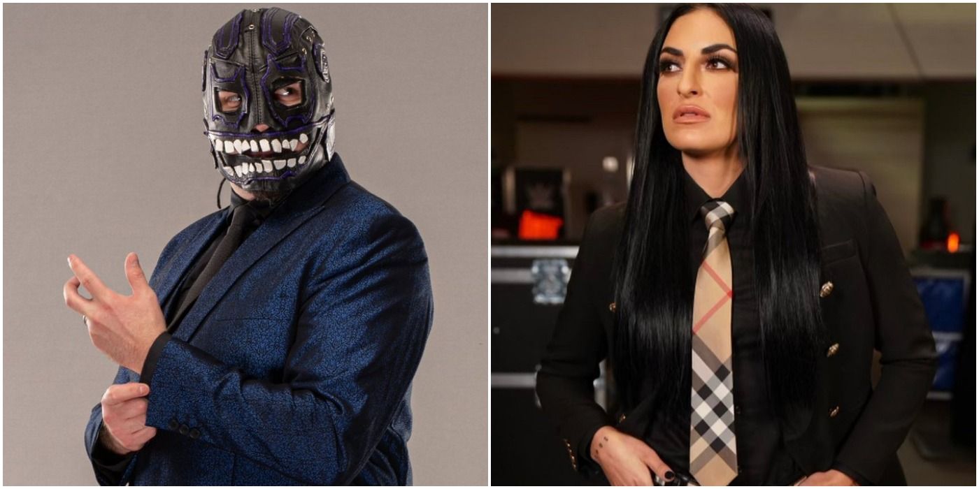 Evil Uno and Sonya Deville wearing suits