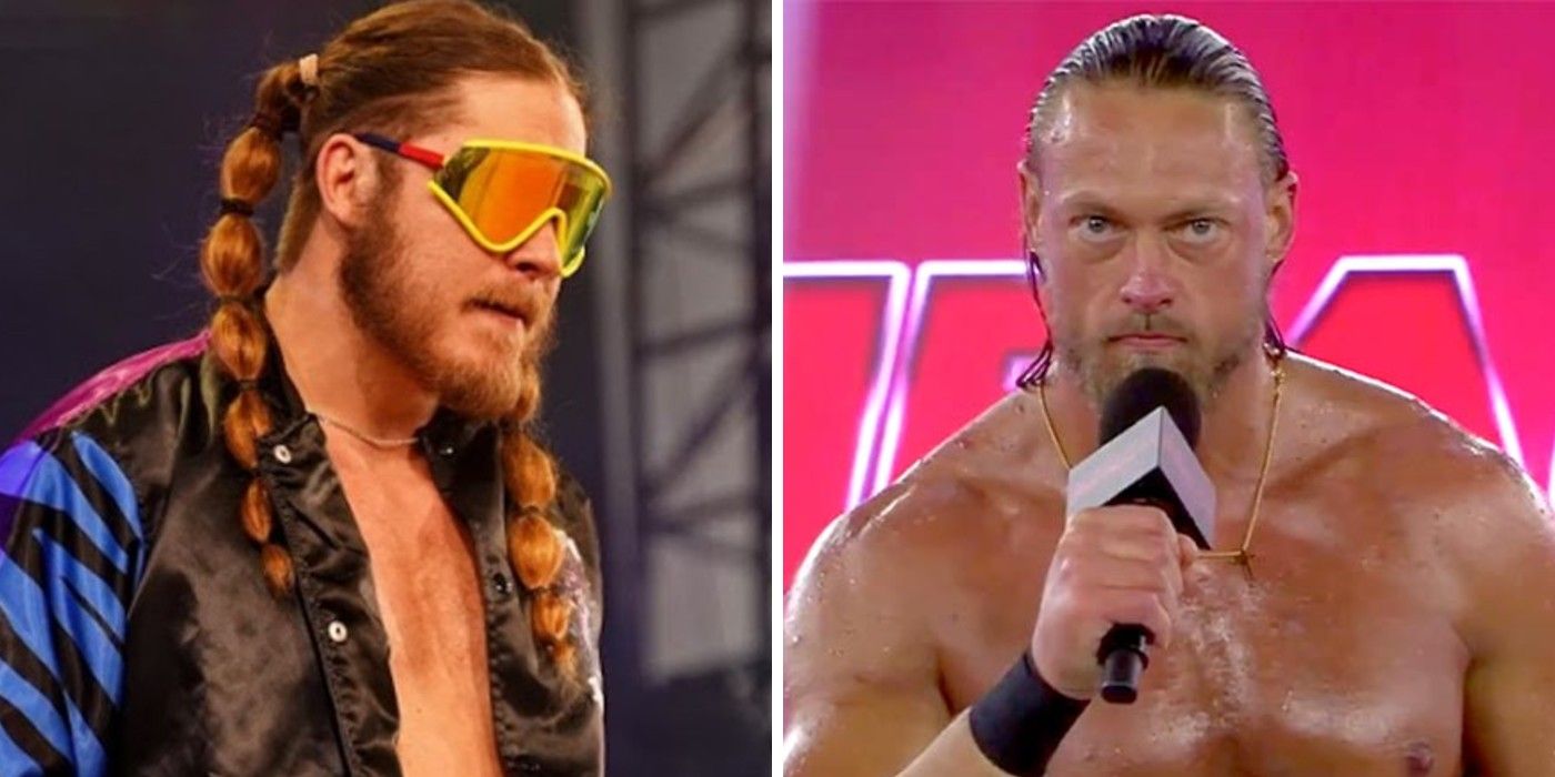 LEFT: AEW Star Joey Janela during his entrance // RIGHT: IMPACT Wrestling star W. Morrissey cuts a promo in the ring on IMPACT