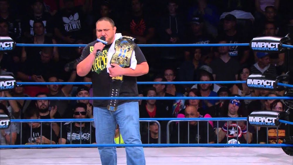 Samoa Joe with the X Division Title