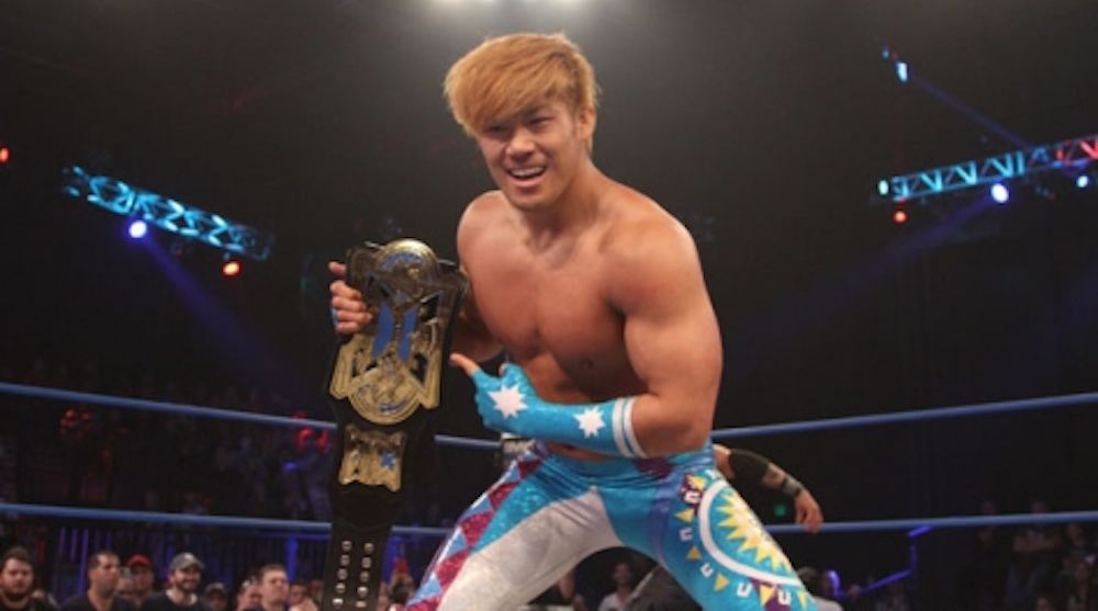 Sanada with the X Division Title