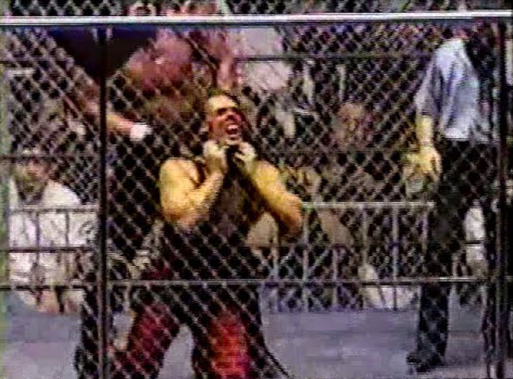 Sting vs. Hulk Hogan in a Steel Cage at a WCW House Show