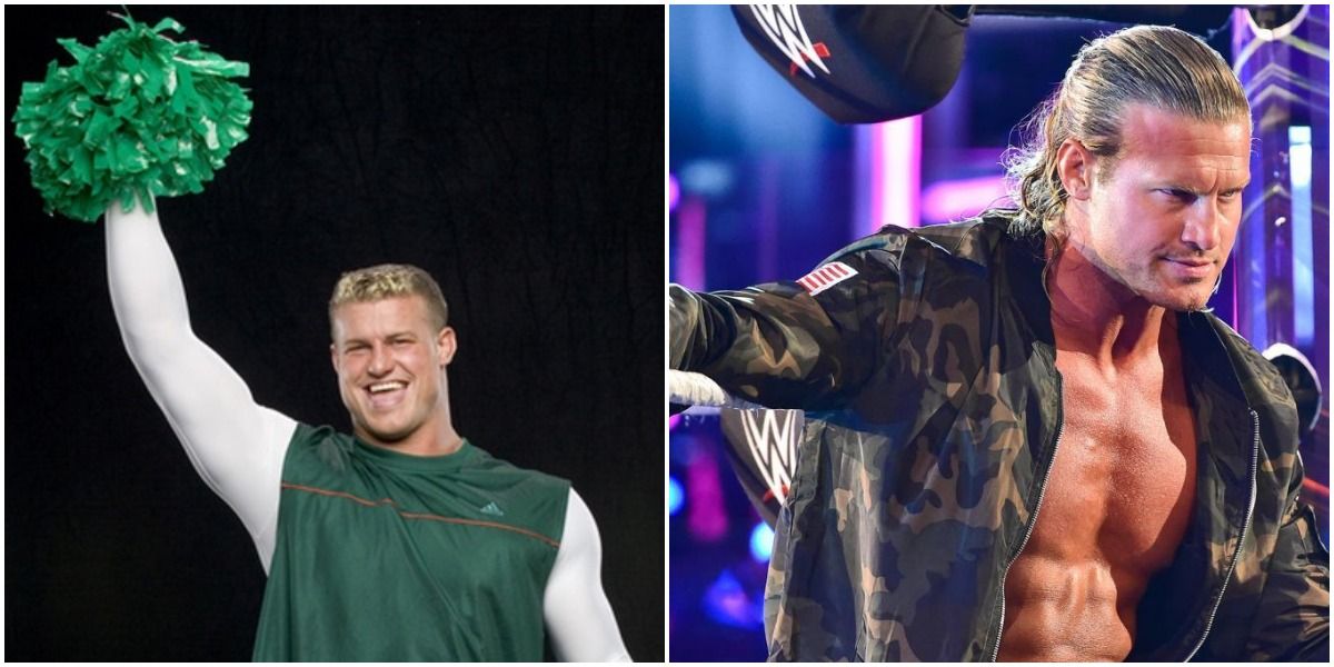 Dolph Ziggler in ring and as Nicky in Spirit Squad