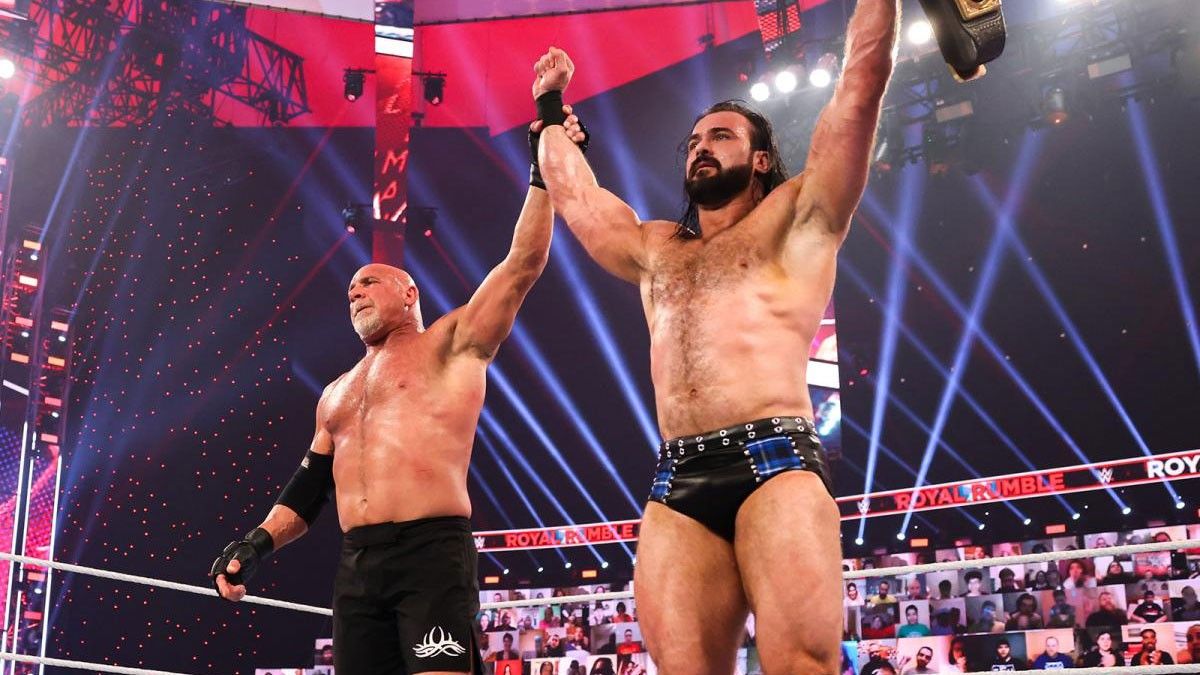 Goldberg and Drew McIntyre at Royal Rumble