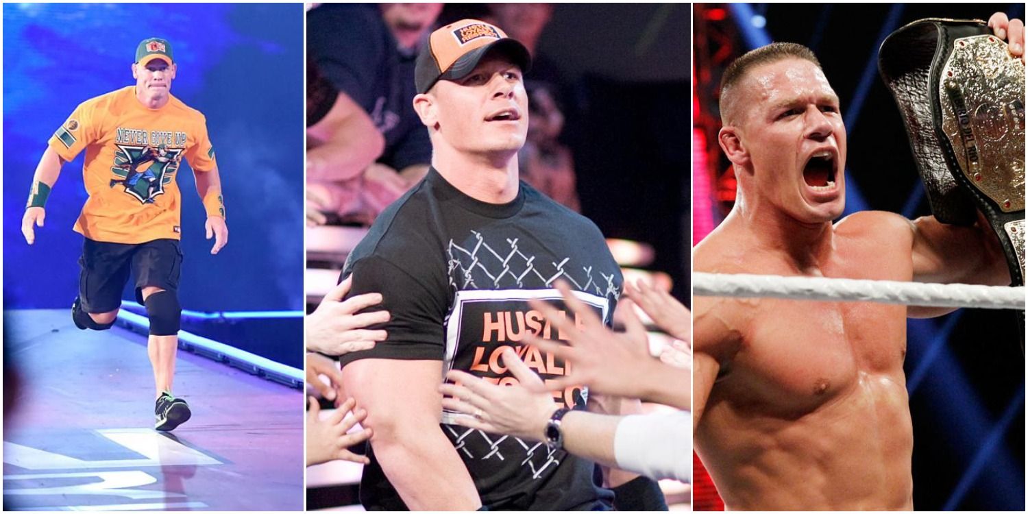 John Cena Returns at Wrestlemania 32, enters no 30 at Royal Rumble 2008, wins World Heavyweight championship at Hell in a Cell 2013