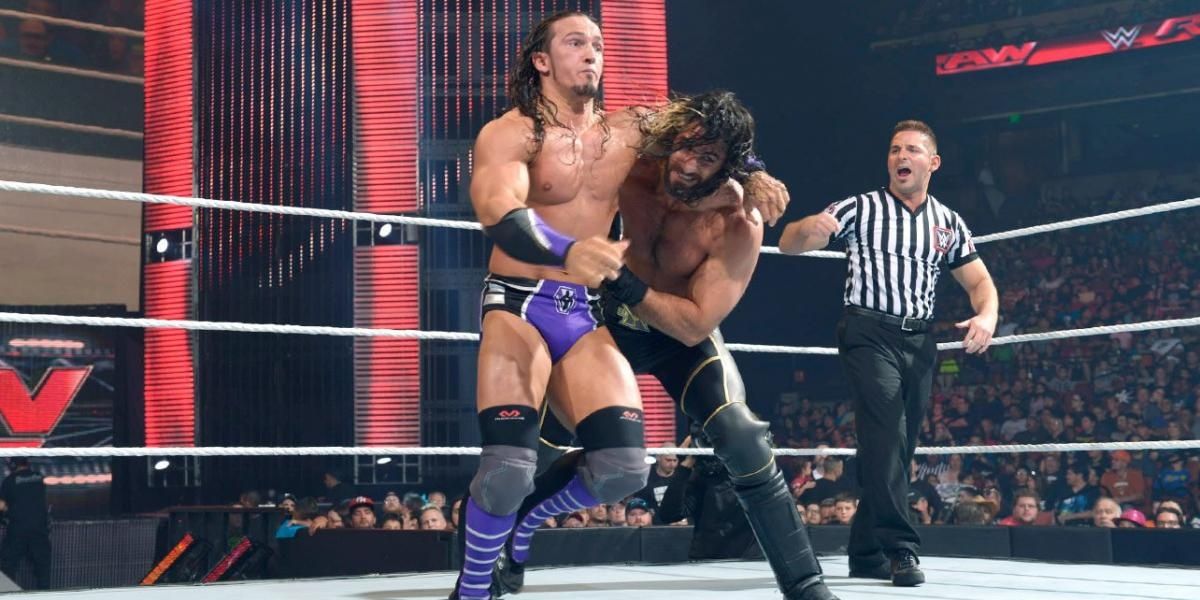 Neville wrestles Seth Rollins on Raw Cropped