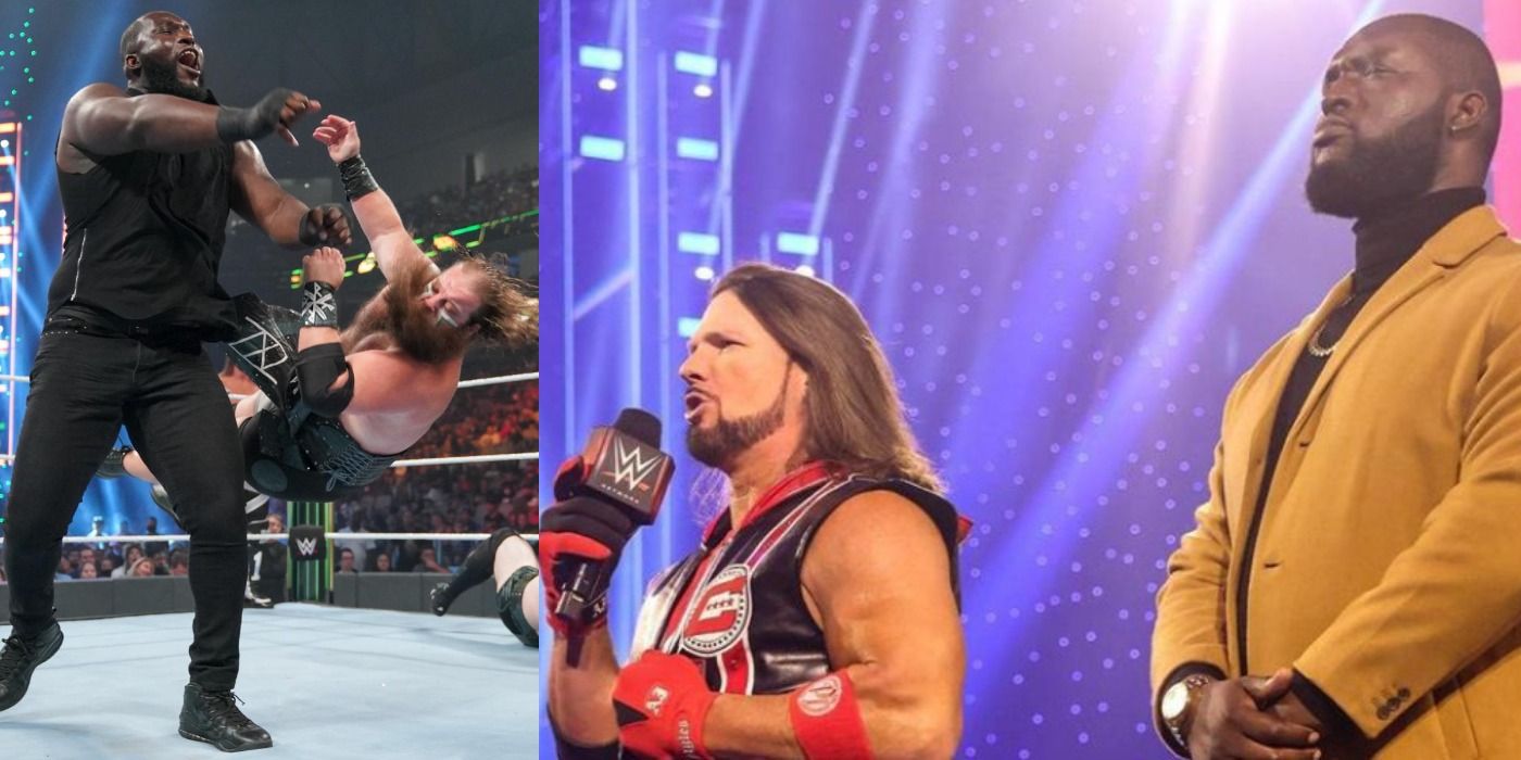 Omos And AJ Styles Vs. Viking Raiders And Cutting Promo