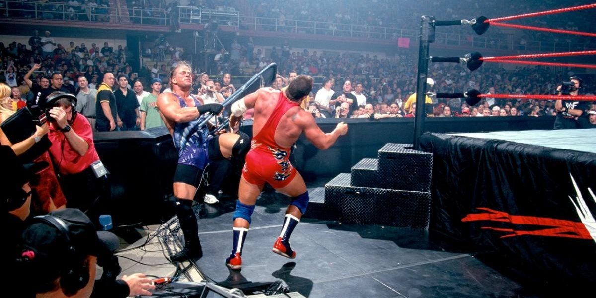 Rob Van Dam v Kurt Angle Raw 2001 Cropped