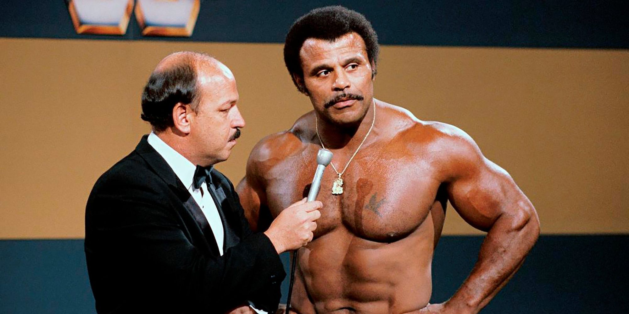 Rocky Johnson being interviewed Cropped
