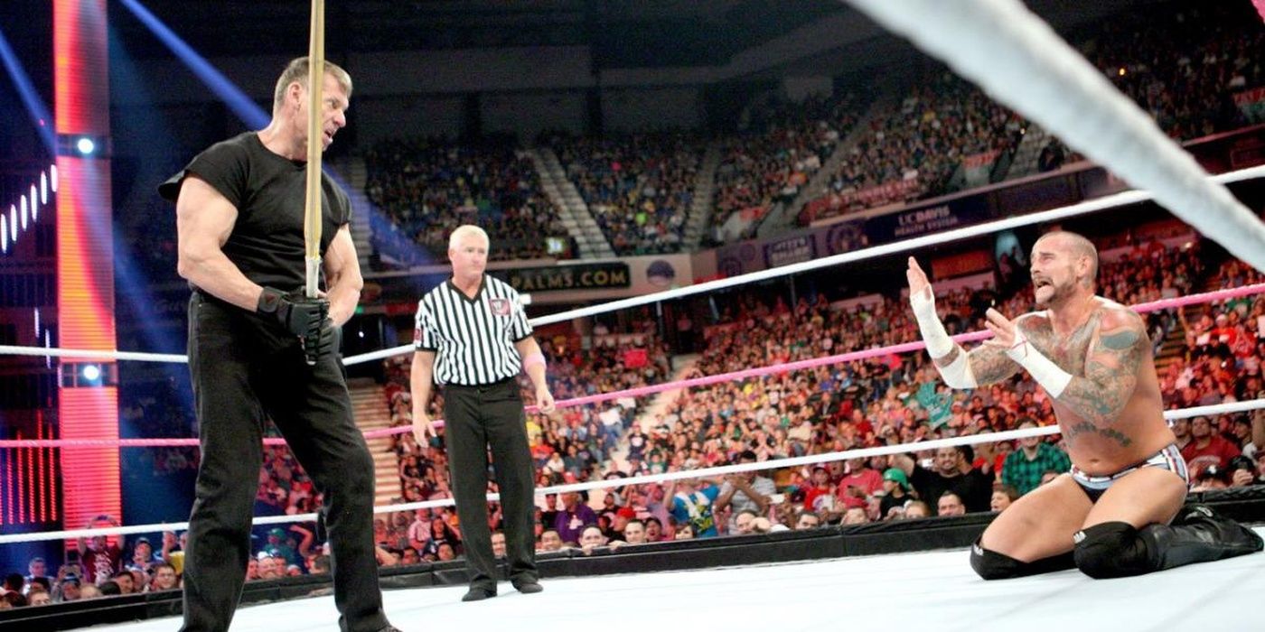Vince McMahon Kendo Stick Vs CM Punk