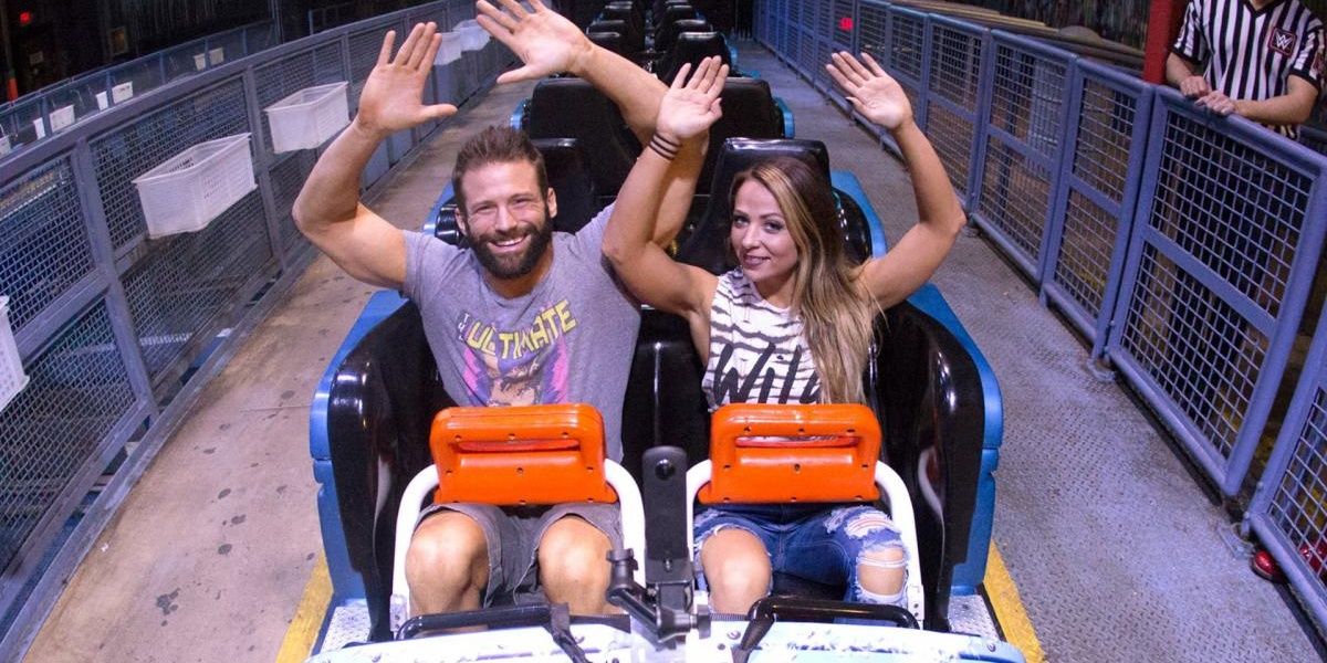 Emma and Zack Ryder on a rollercoaster