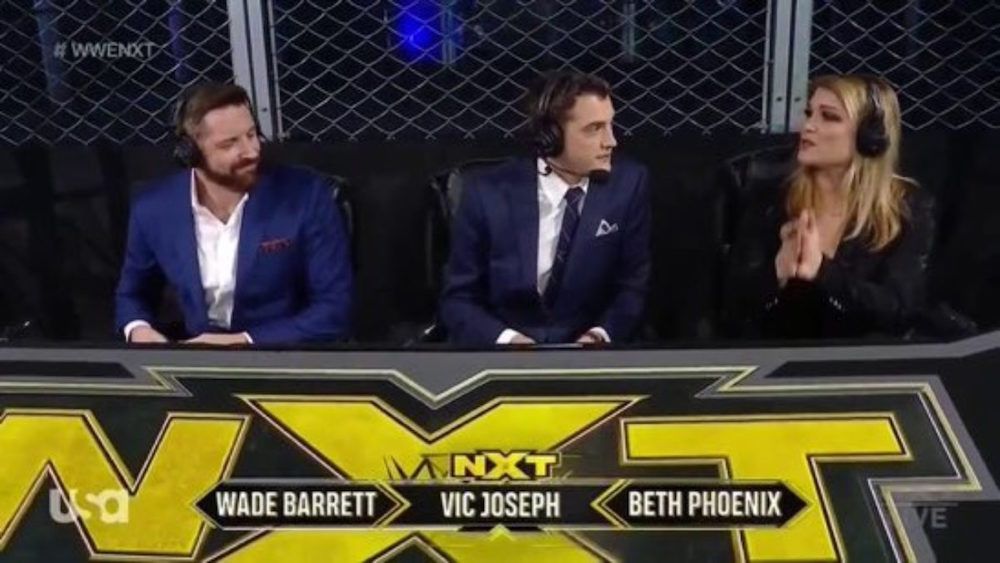 NXT's Commentary Table: Wade Barrett, Vic Joseph, and Beth Phoenix