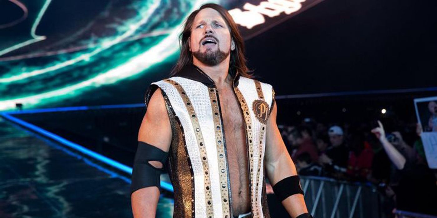 AJ Styles coming to the ring in WWE