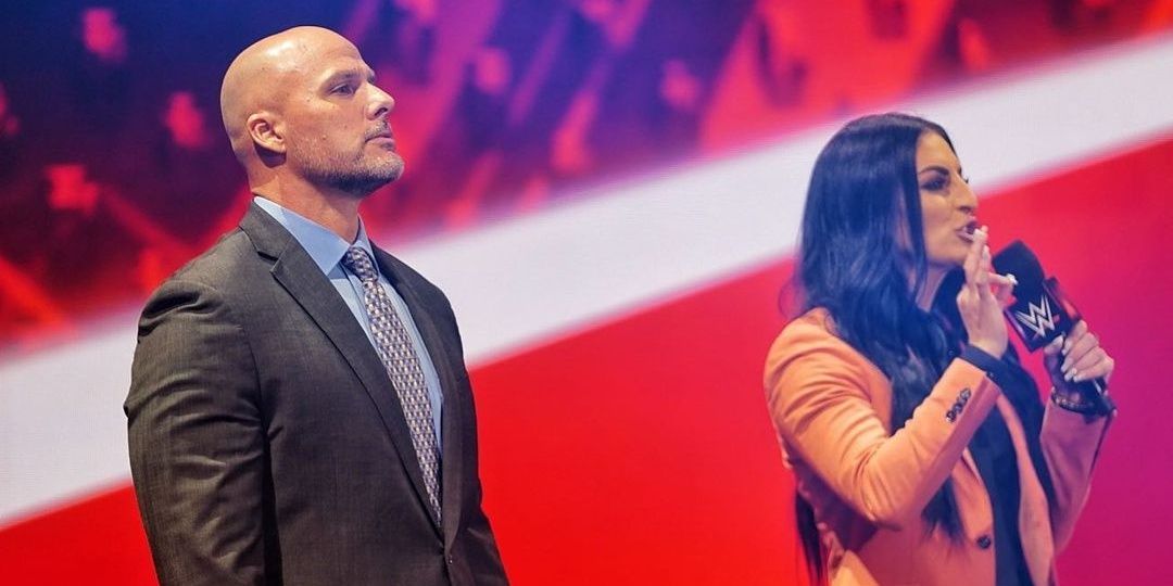 Adam Pearce and Sonya Deville on Raw Cropped