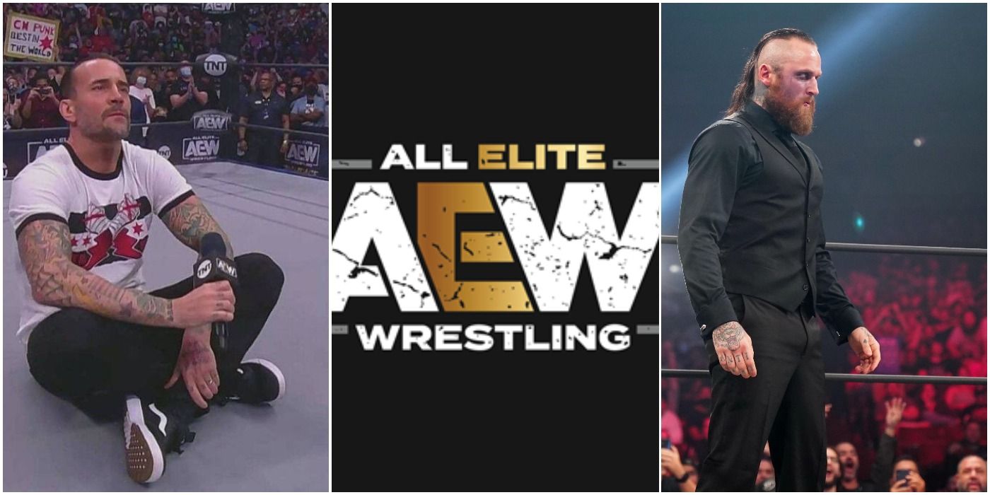 CM Punk and Malakai Black with AEW Logo
