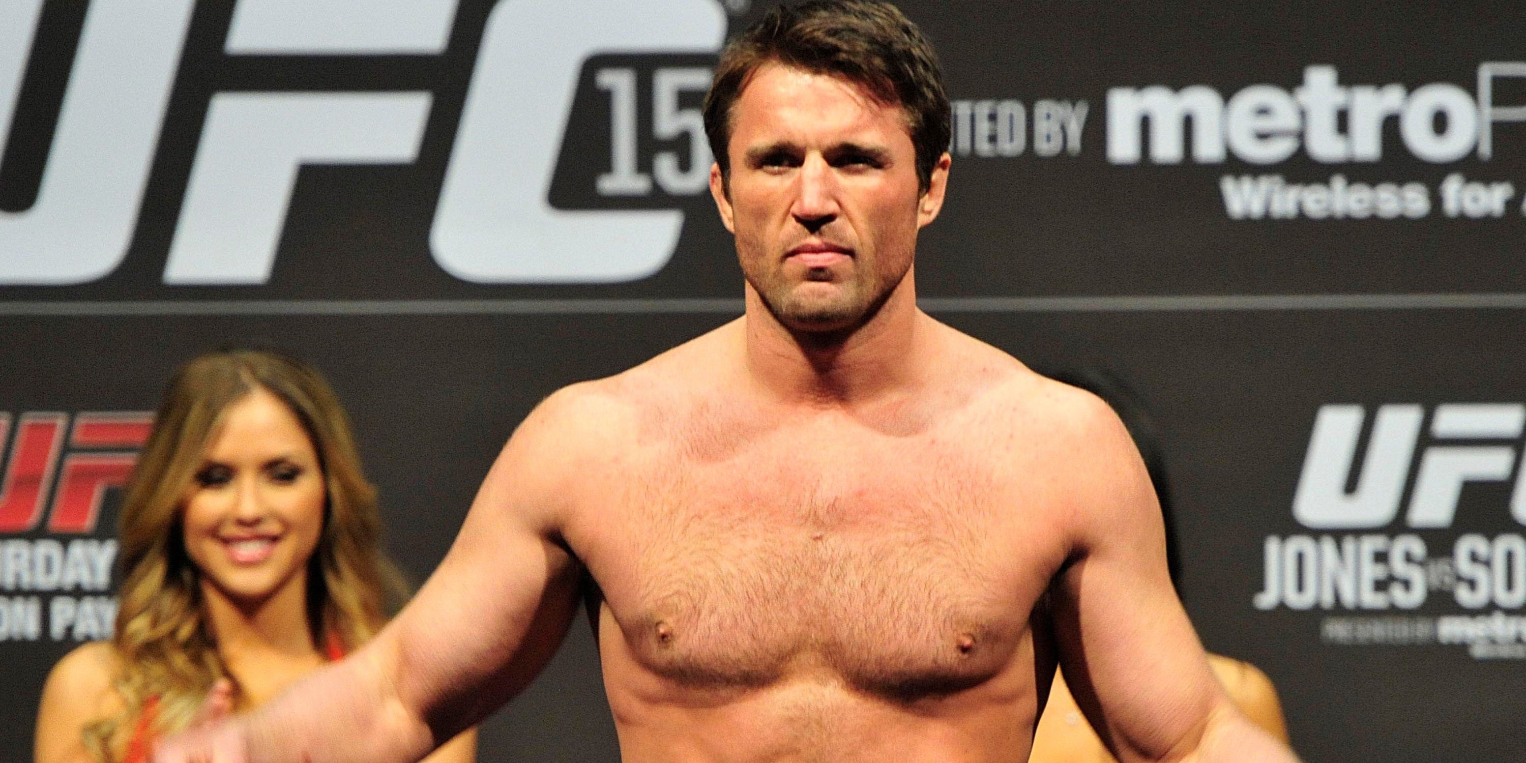Chael Sonnen at the press conference Cropped