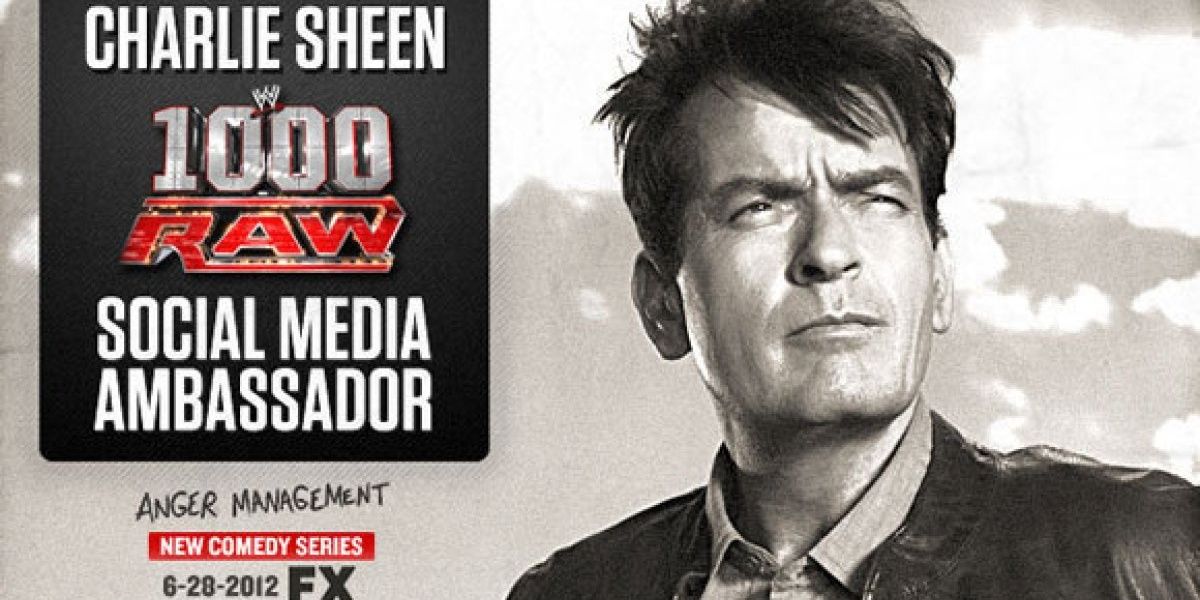 Charlie Sheen advertised for Raw Cropped
