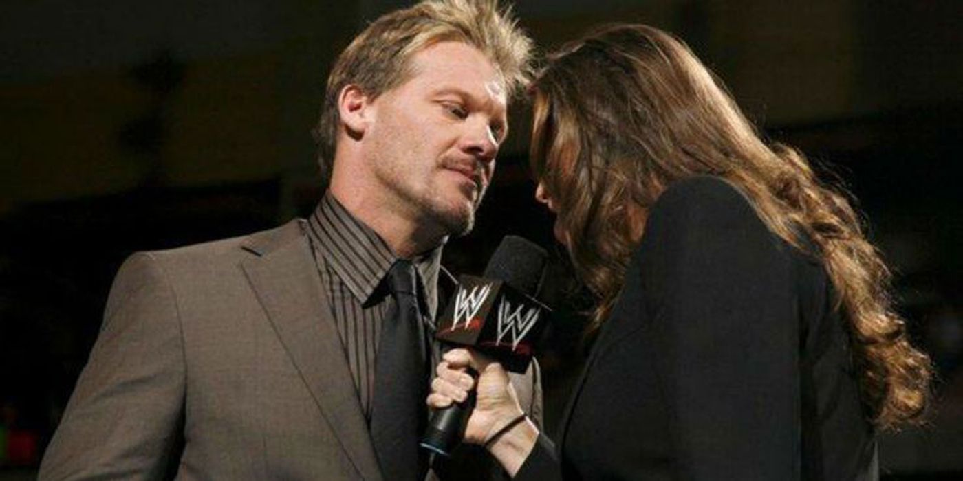 Chris Jericho talking to Stephanie McMahon in WWE.