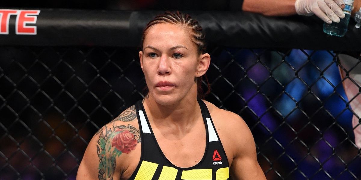 Cris Cyborg stands in the octagon Cropped