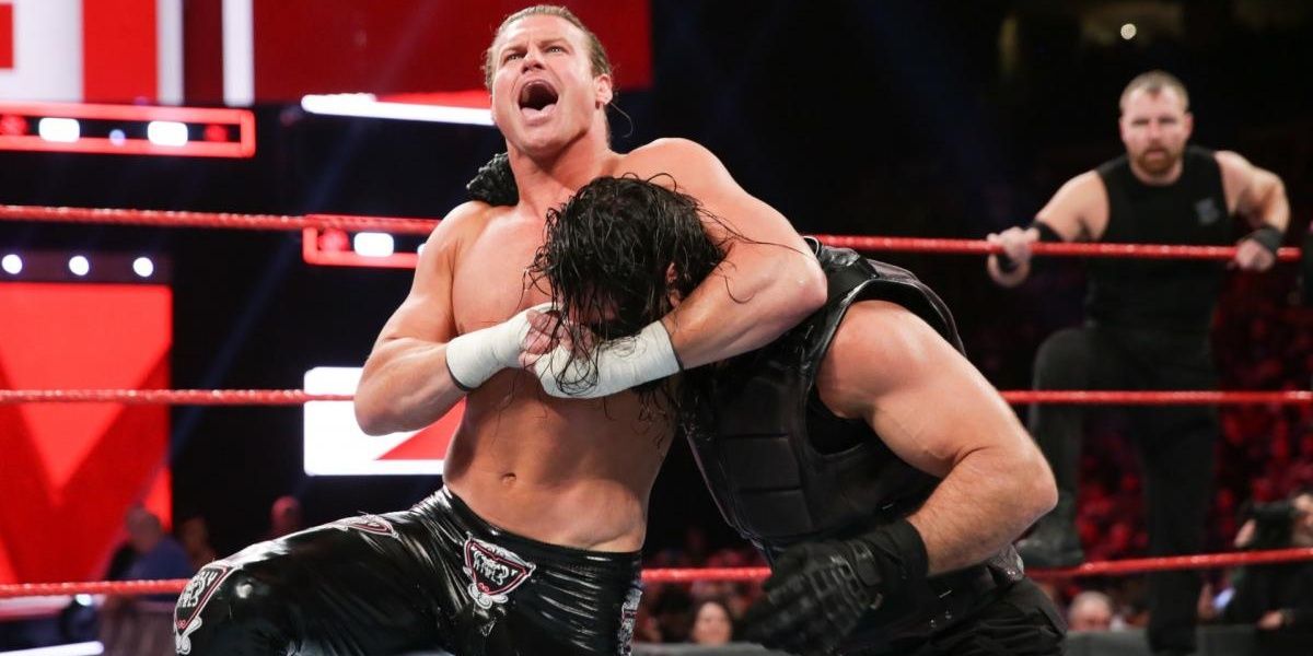 Dolph Ziggler wrestling Seth Rollins Cropped
