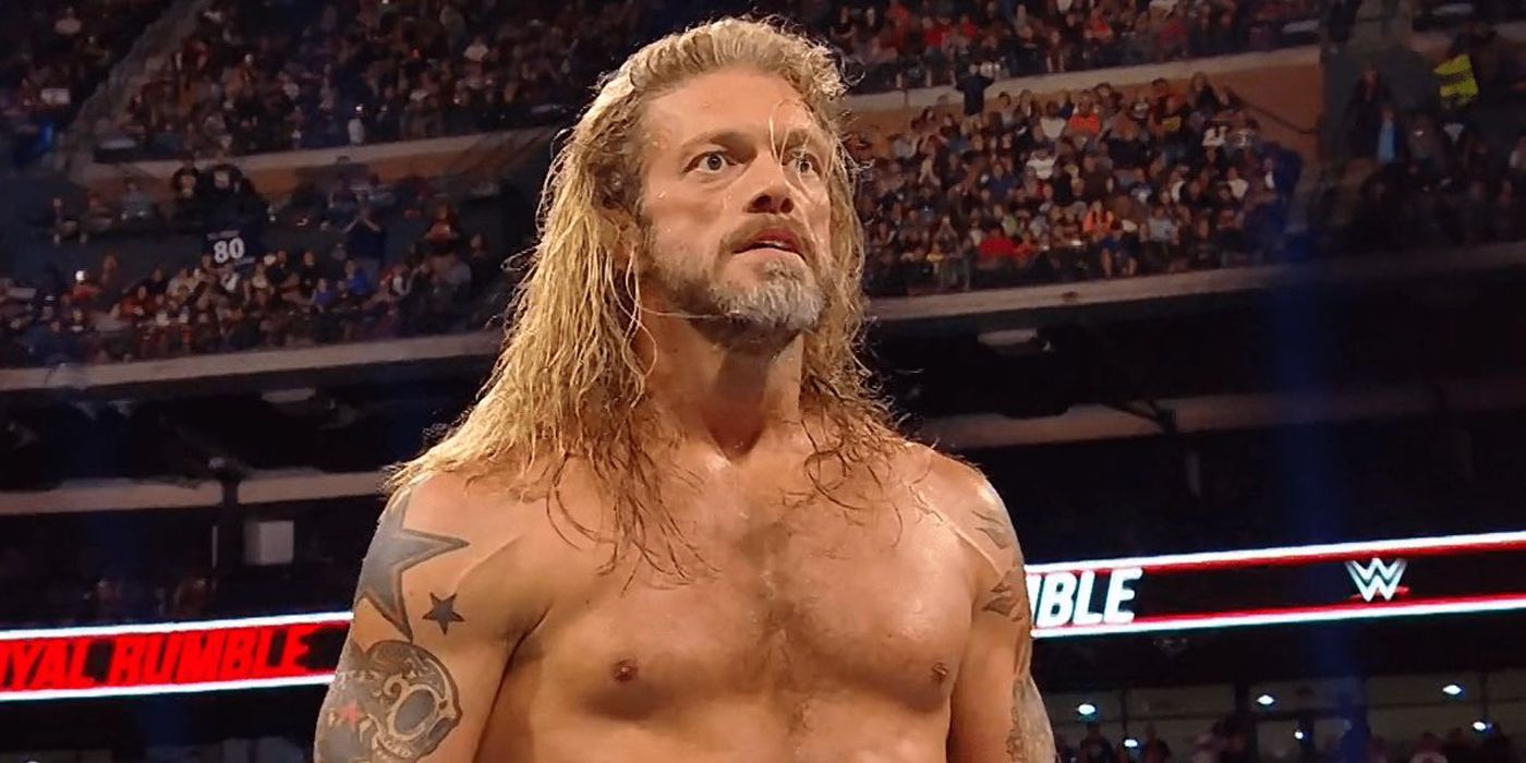 Edge wrestling in WWE.