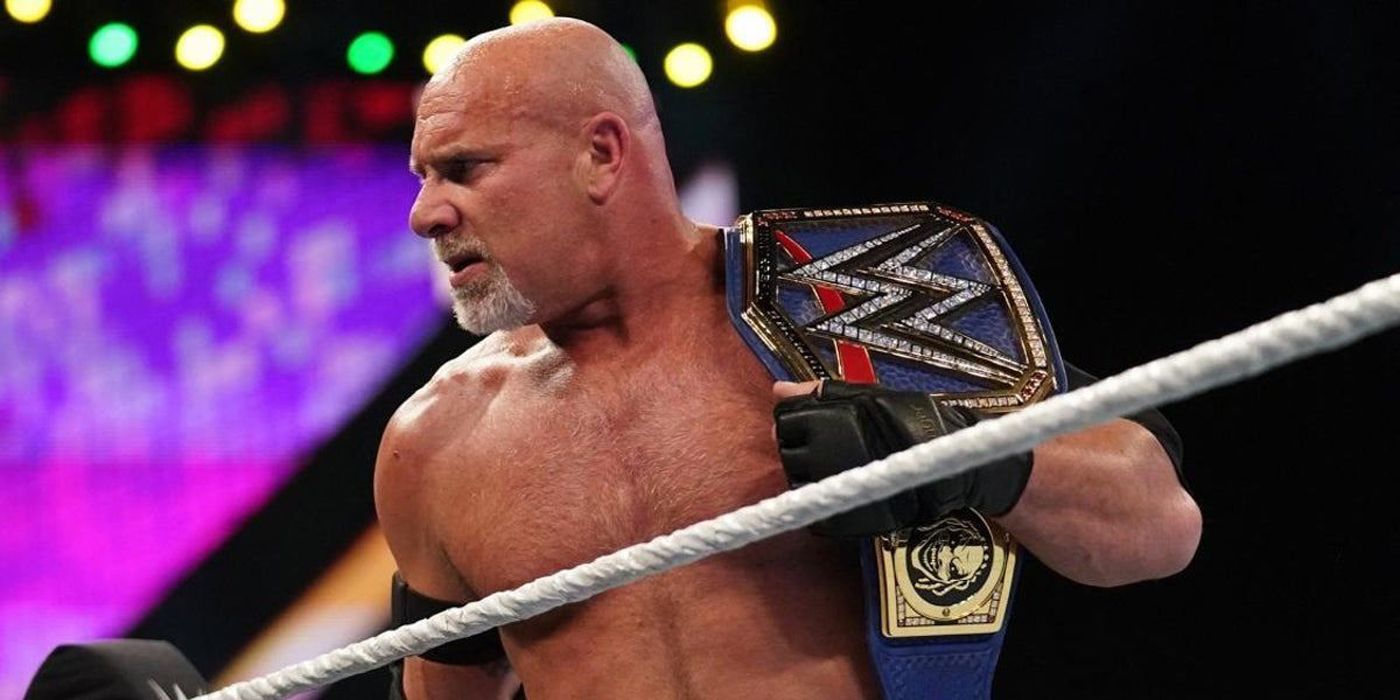 Goldberg as WWE Champion.