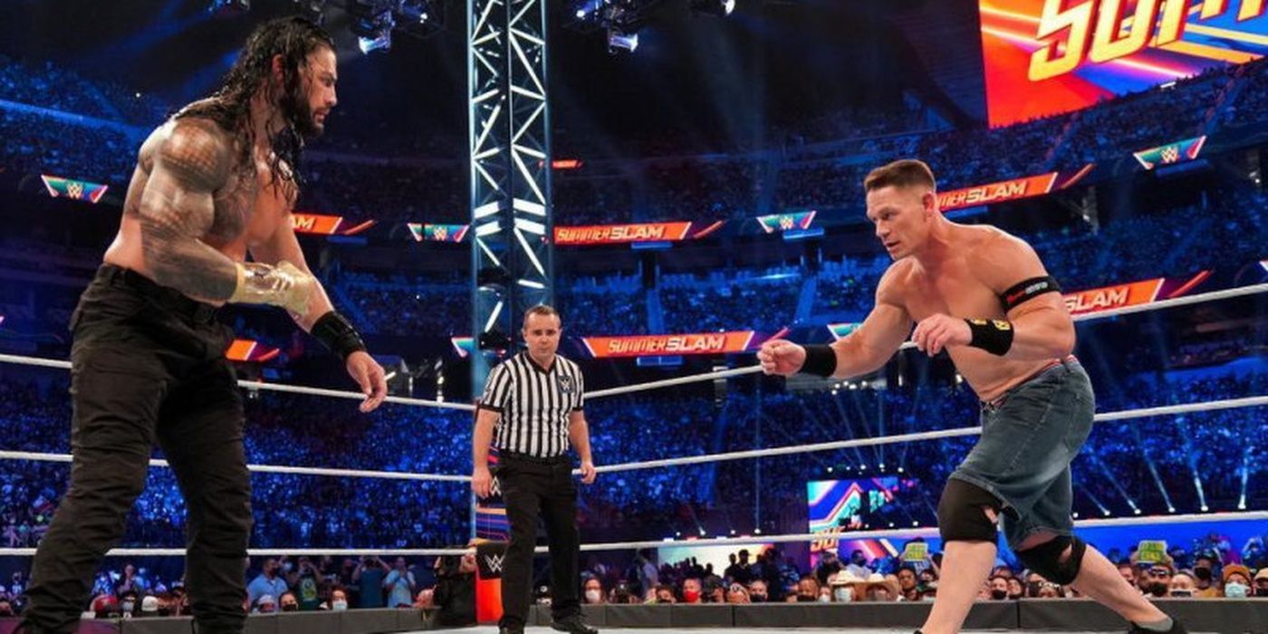 John Cena Vs Roman Reigns SummerSlam 2021 Cropped