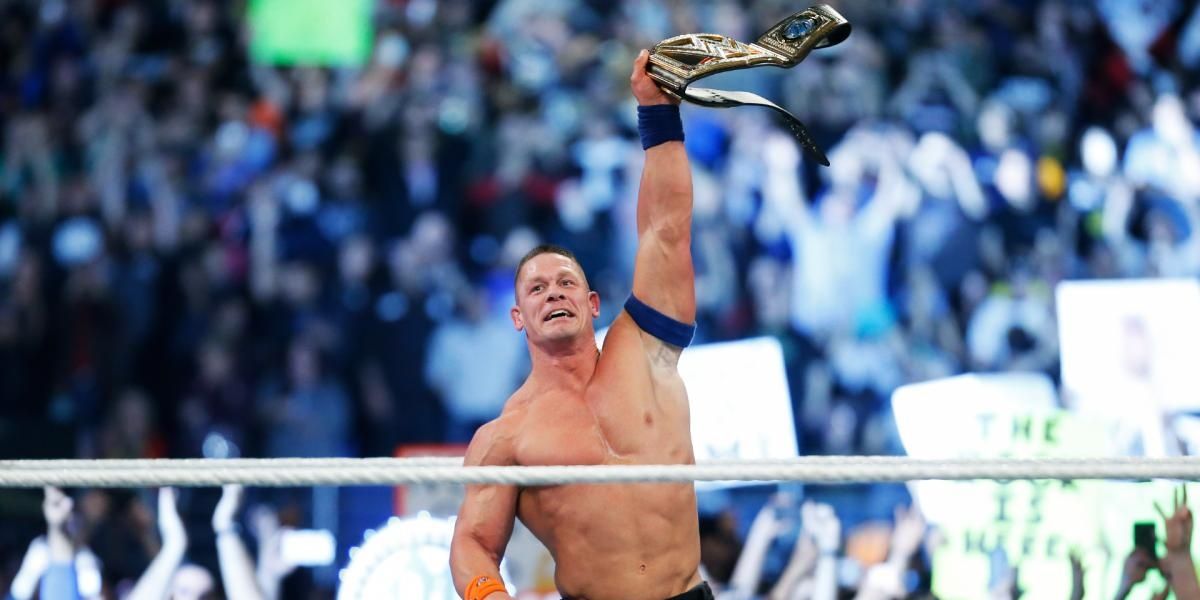 John Cena v AJ Styles Royal Rumble 2017 16th reign Cropped