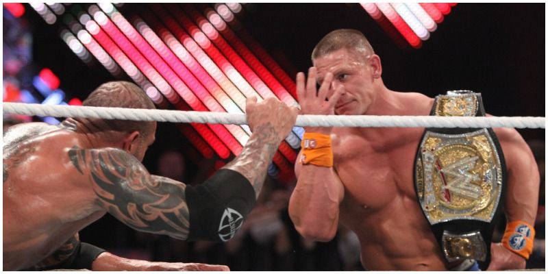 John Cena Vs Batista Extreme Rules 2010 Full Match 10 Most Creative Match Finishes In WWE History