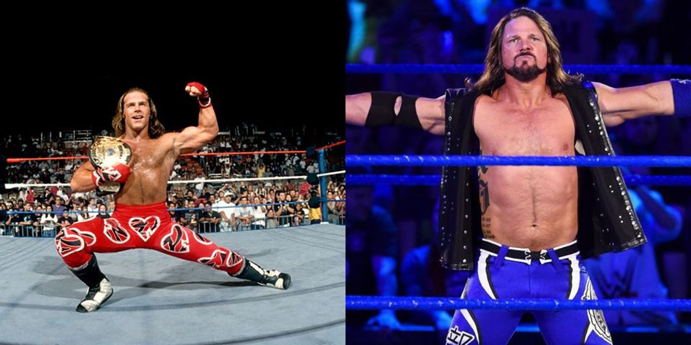 Shawn Michaels and AJ Styles in WWE.