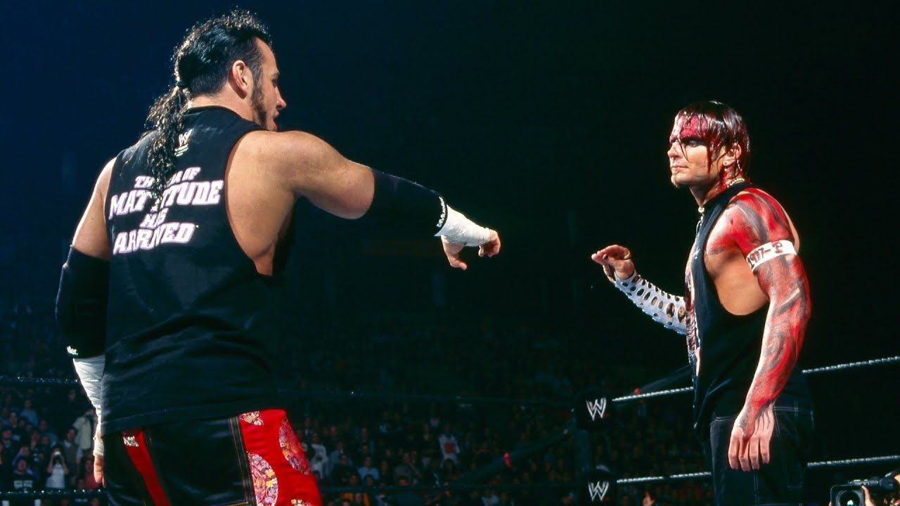The Hardy Boyz collide in the Royal Rumble Match