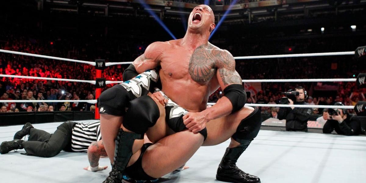 The Rock v CM Punk Royal Rumble 2013 Cropped