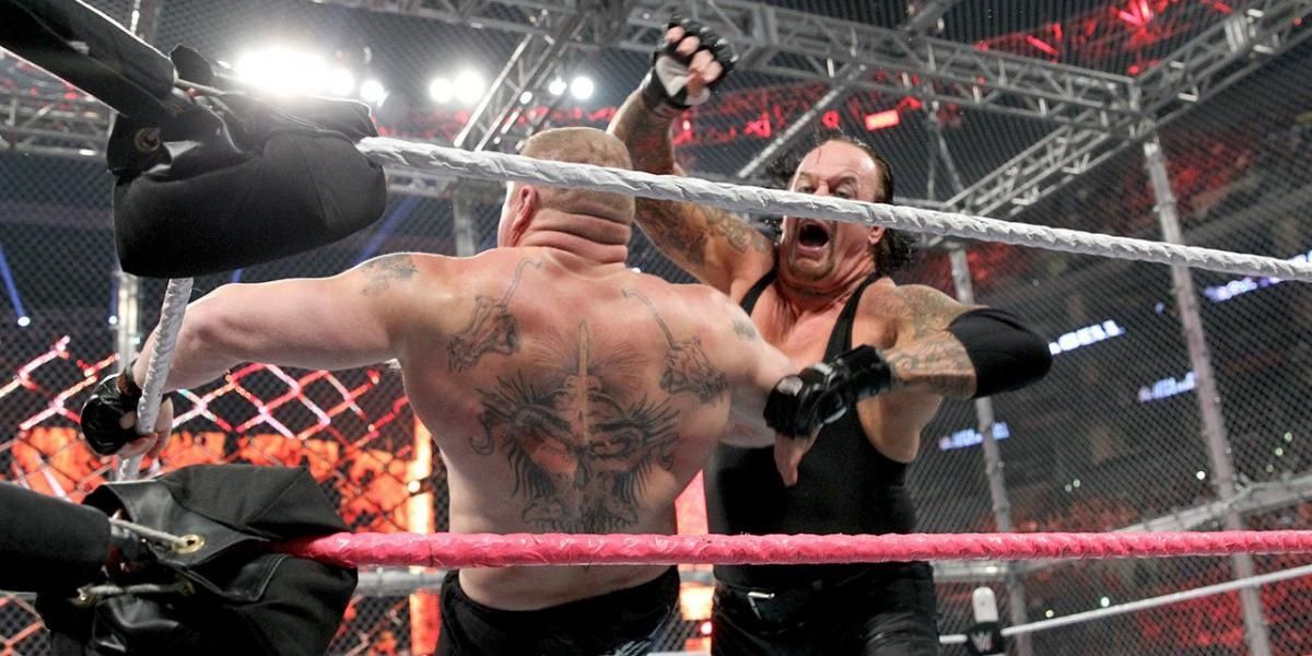 The Undertaker Vs Brock Lesnar Hell In A Cell