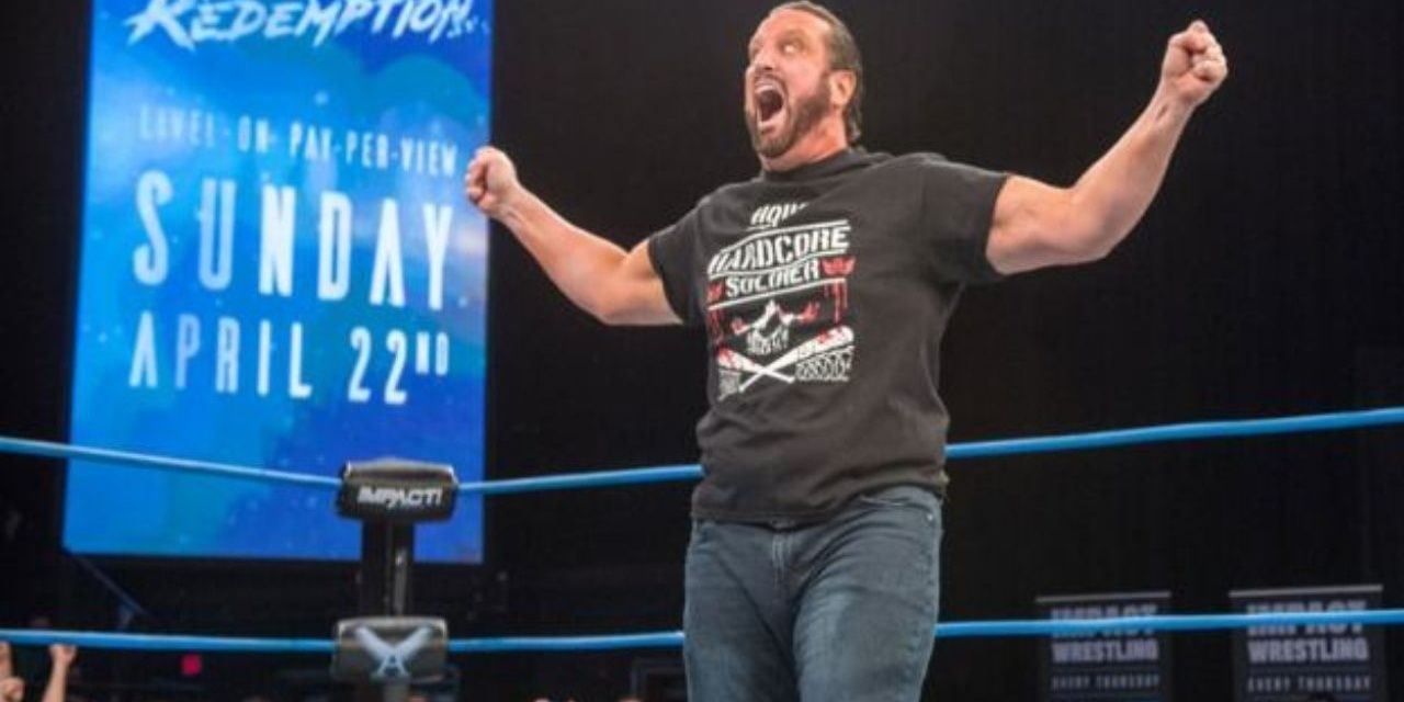 Tommy Dreamer poses in the ring Cropped