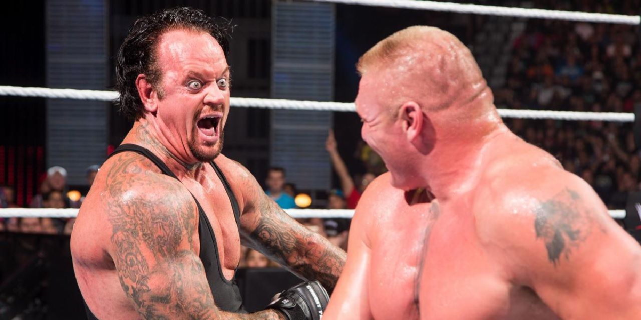 Undertaker Brock Lesnar Laughing