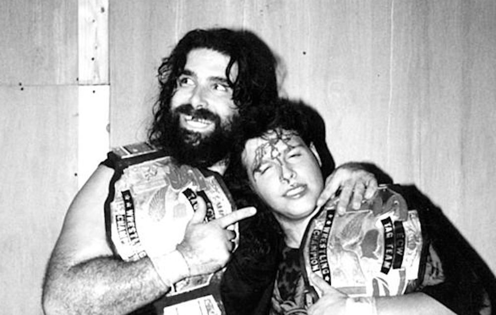 Cactus Jack and Mikey Whipwreck ss ECW Tag Team Champions