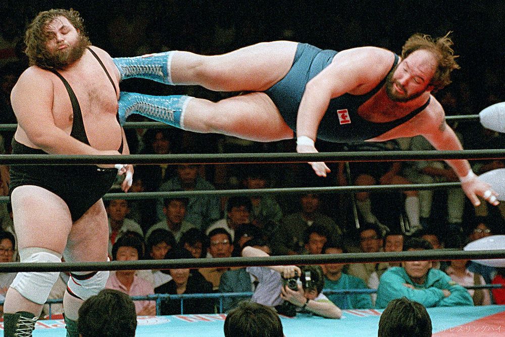 John Tenta wrestling in Japan