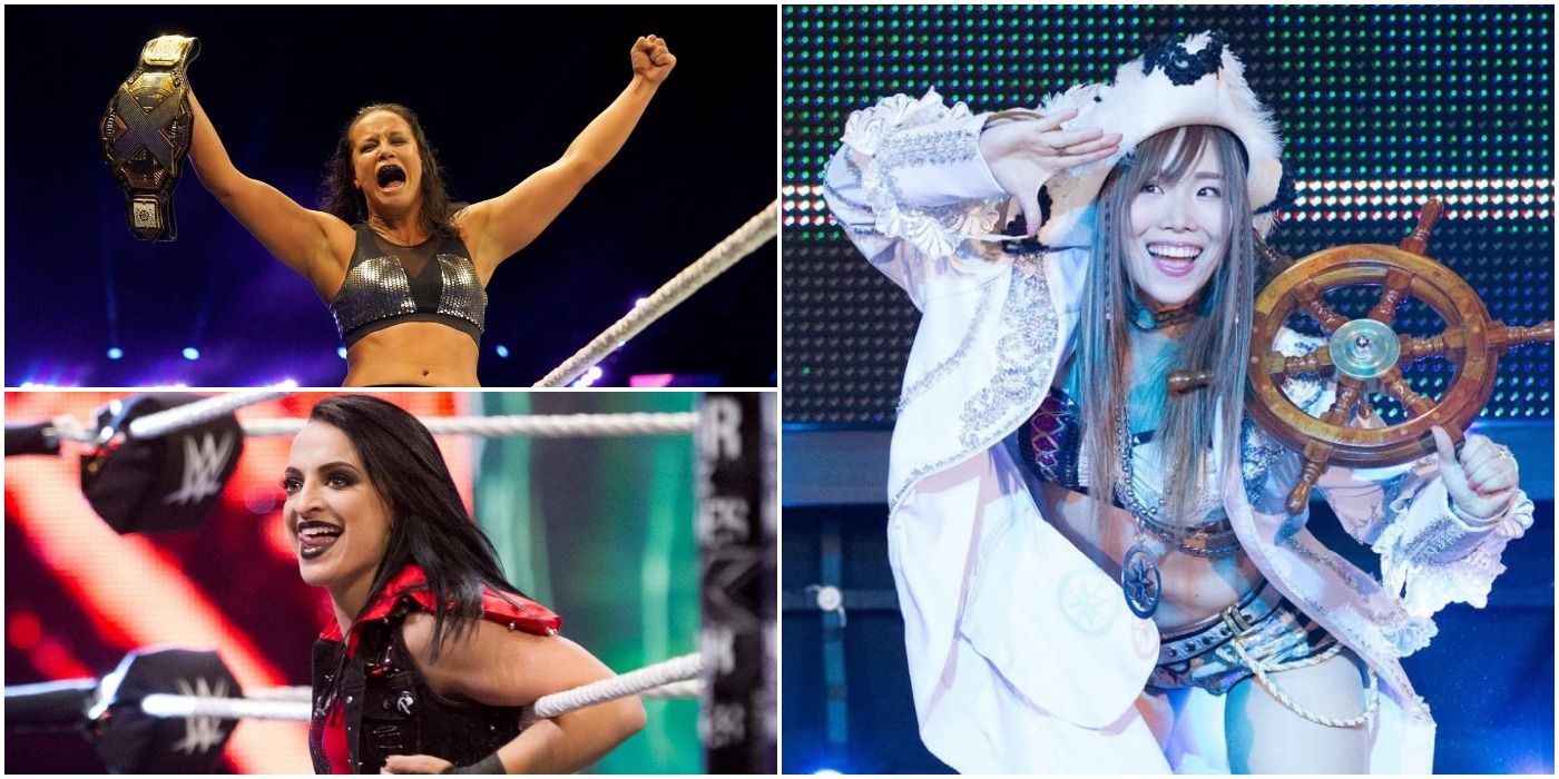 WWE female talent: Shayna Baszler, Ruby Riott, and Kairi Sane