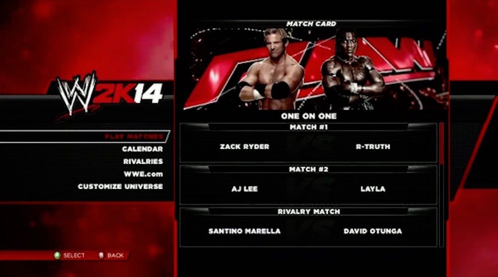WWE 2k14 Universe Mode