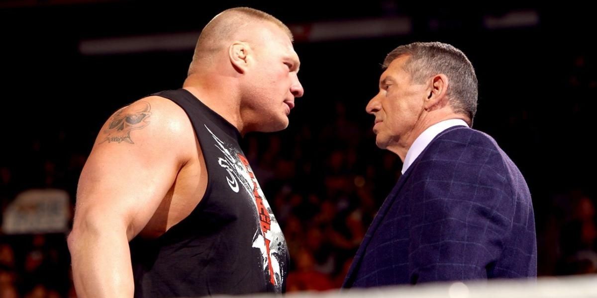 Brock Lesnar Vince McMahon in WWE