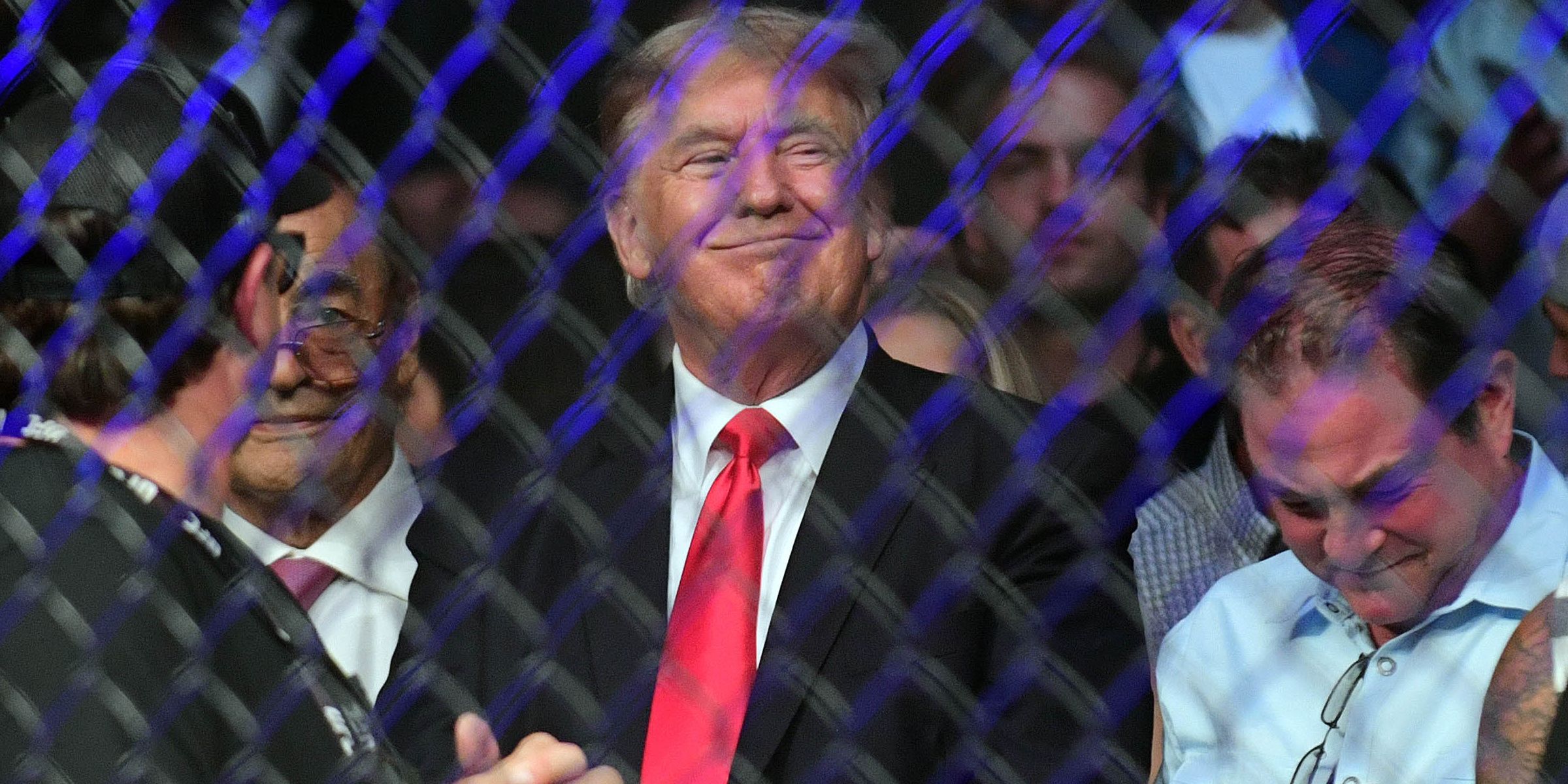 Donald Trump attends a UFC show