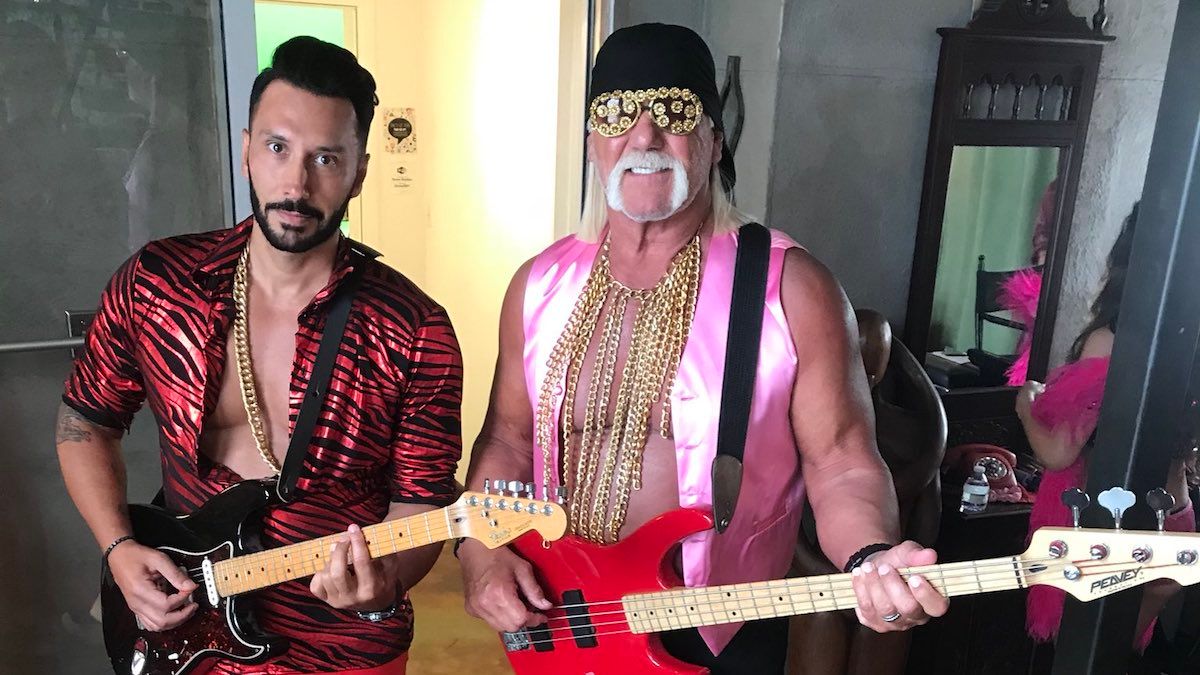 Hulk Hogan with guitar