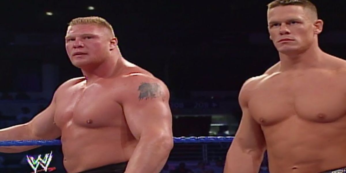 John Cena and Brock Lesnar as a tag team