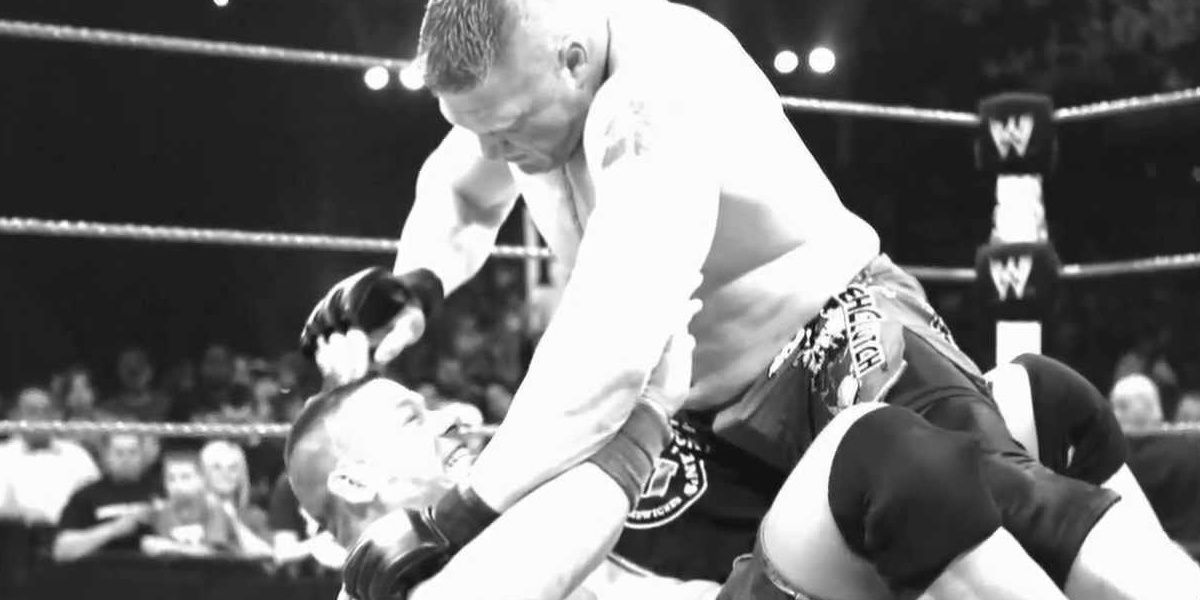 John Cena and Brock Lesnar at Extreme Rules Cropped